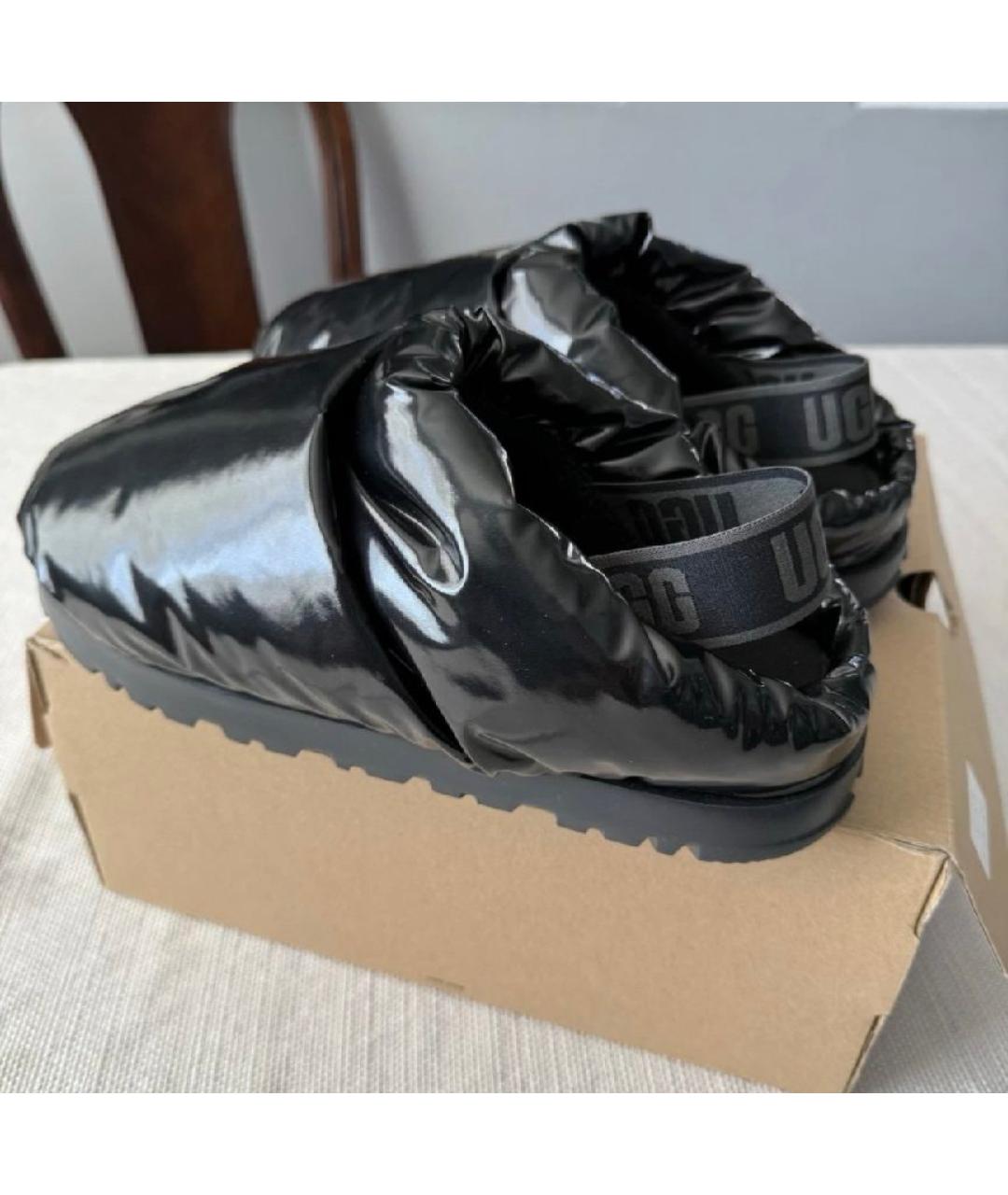 UGG AUSTRALIA Черные текстильные сабо, фото 6