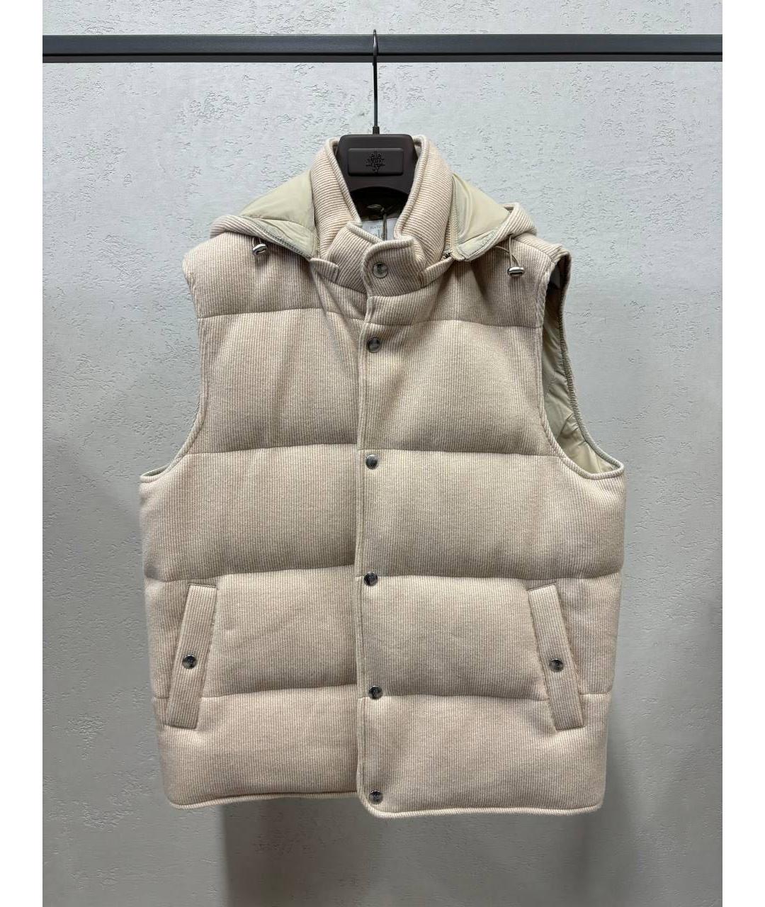 ELEVENTY Бежевый кашемировый жилет, фото 5