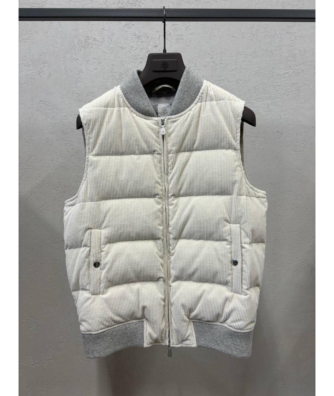 ELEVENTY Белый хлопковый жилет, фото 5