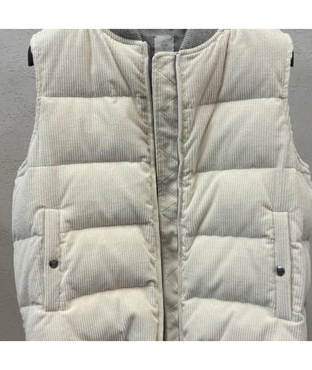 ELEVENTY Белый хлопковый жилет, фото 4