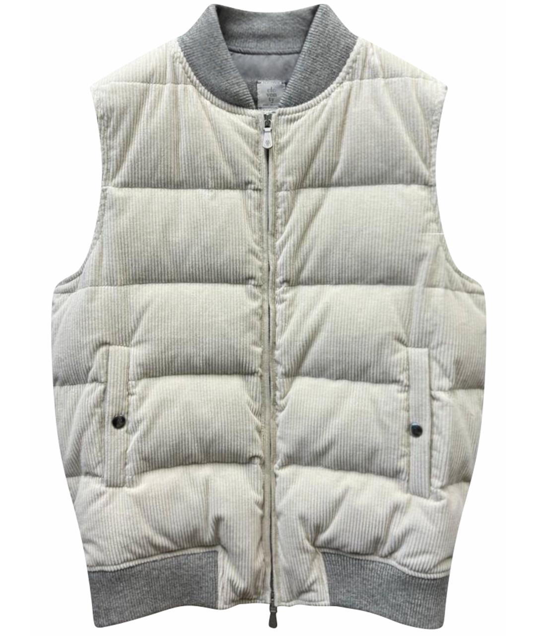 ELEVENTY Белый хлопковый жилет, фото 1