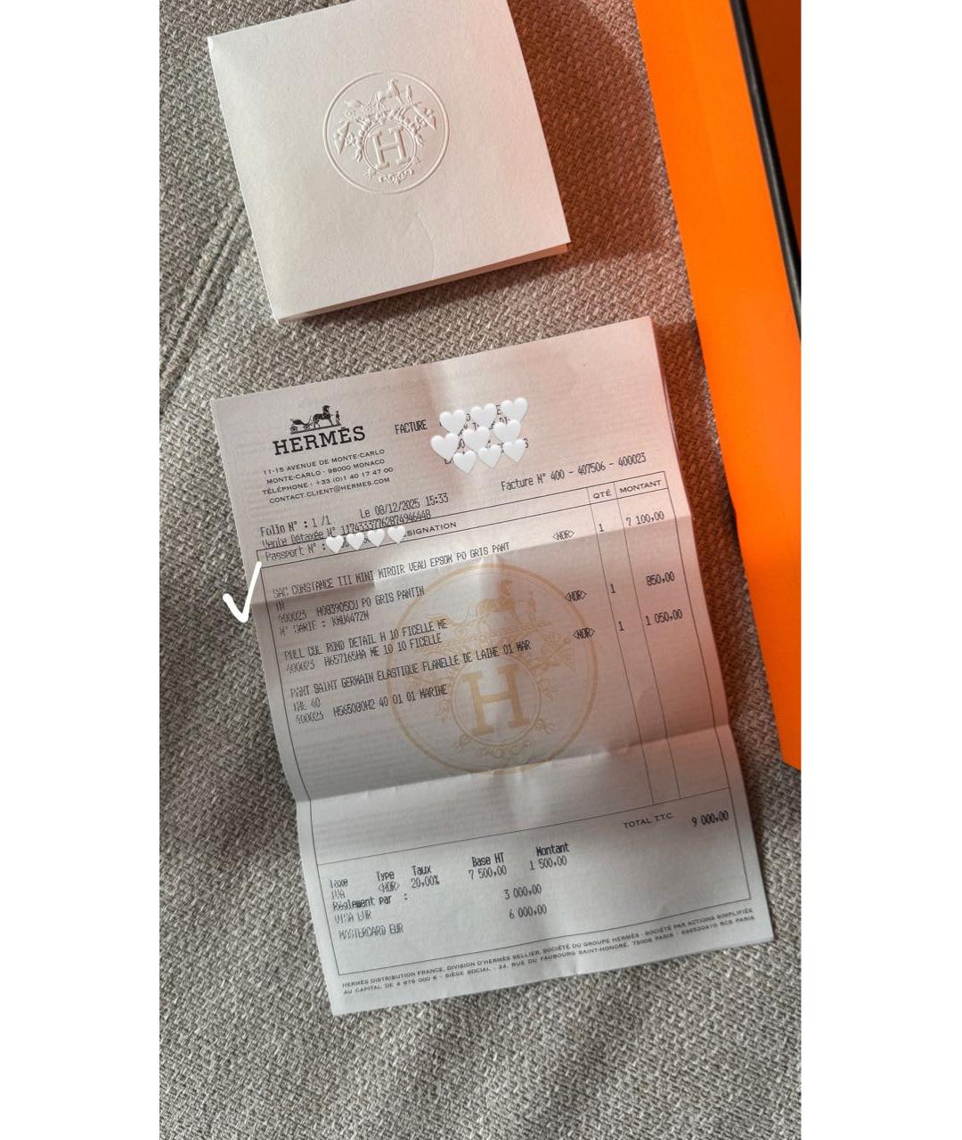 HERMES Серая кожаная сумка через плечо, фото 6