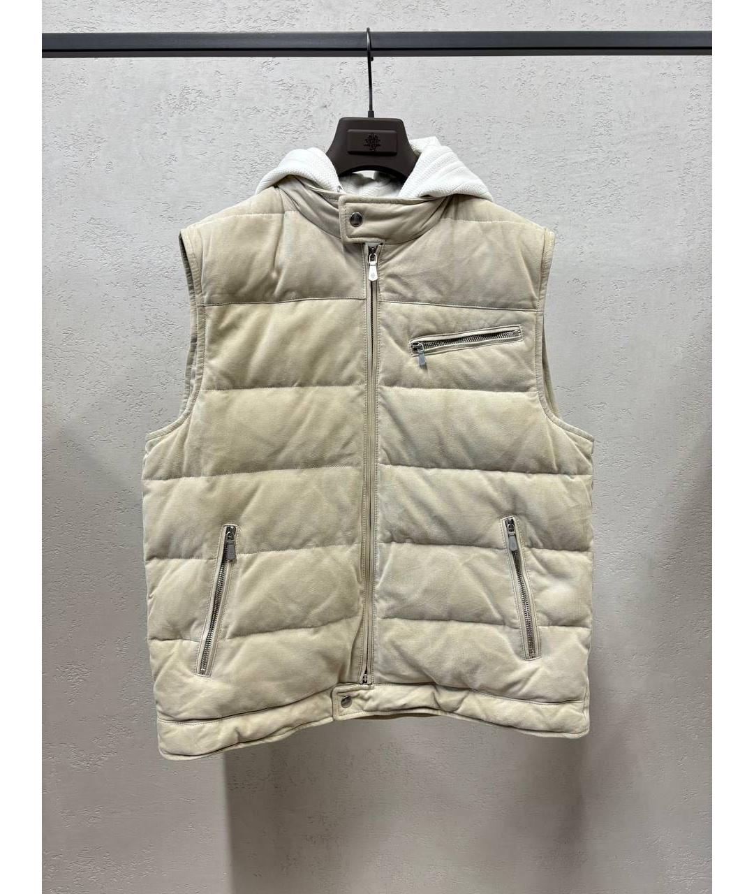 ELEVENTY Бежевый замшевый жилет, фото 5