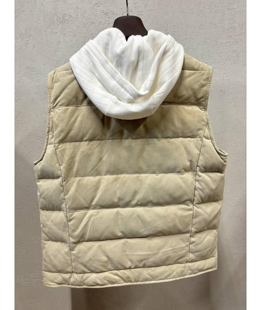 ELEVENTY Бежевый замшевый жилет, фото 2