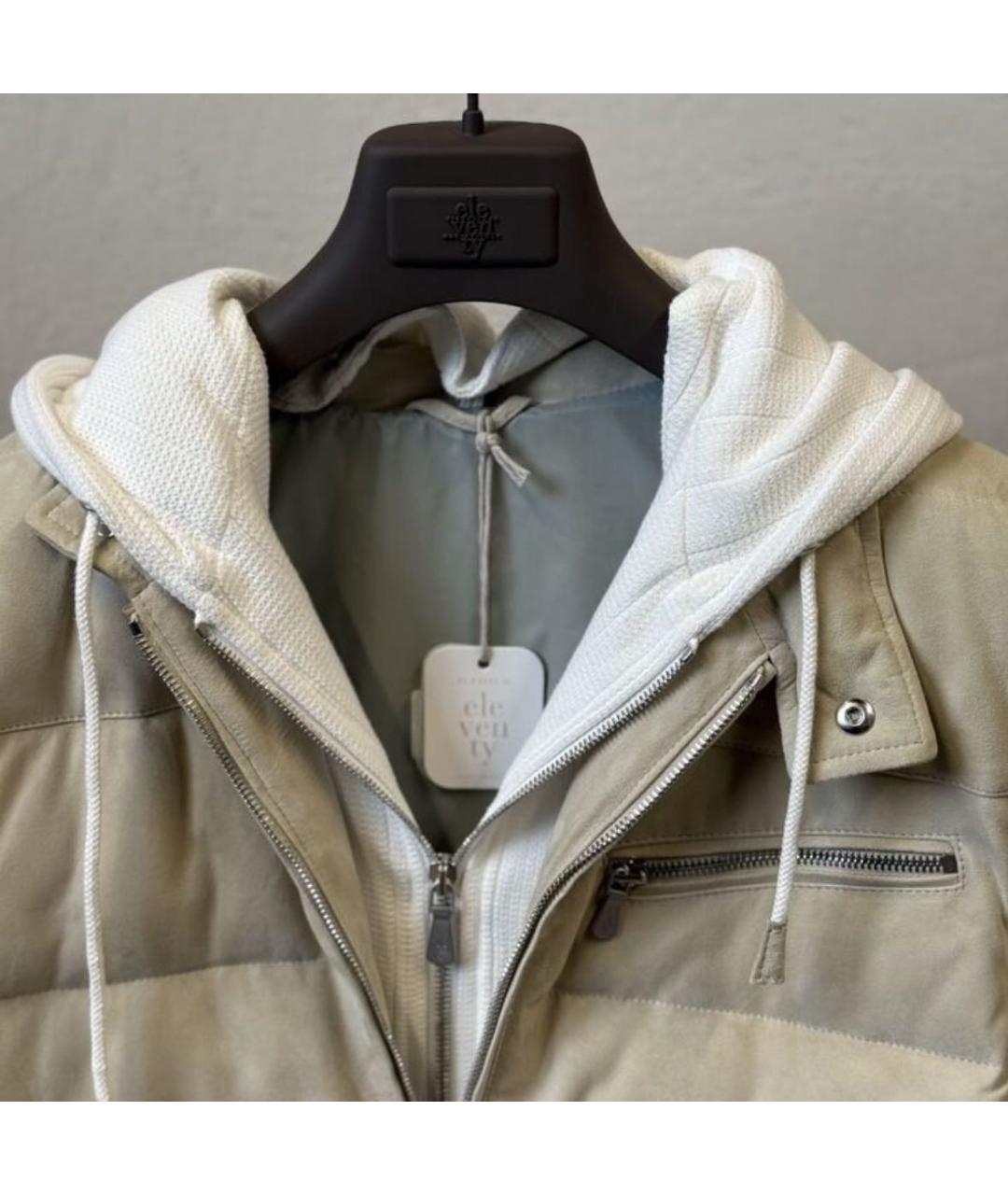 ELEVENTY Бежевый замшевый жилет, фото 3