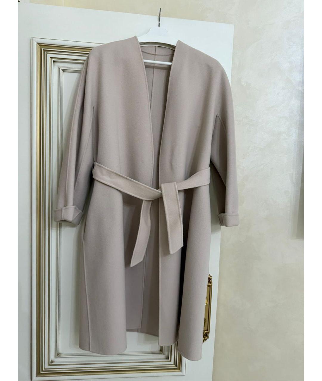 'S MAX MARA Бежевое шерстяное пальто, фото 4