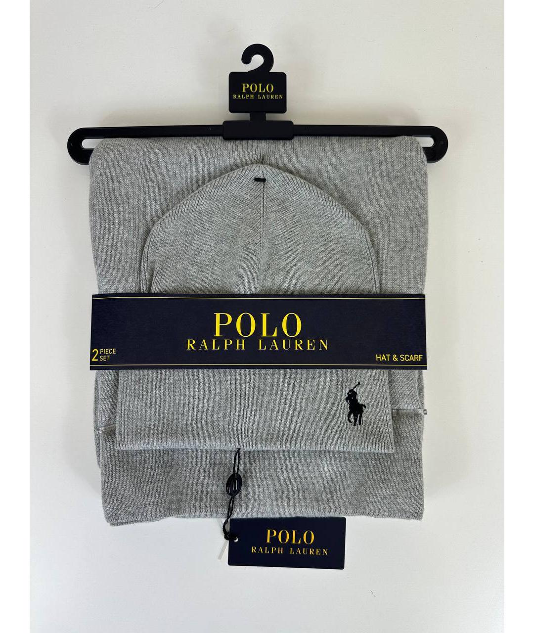 POLO RALPH LAUREN Серая хлопковая шапка, фото 4