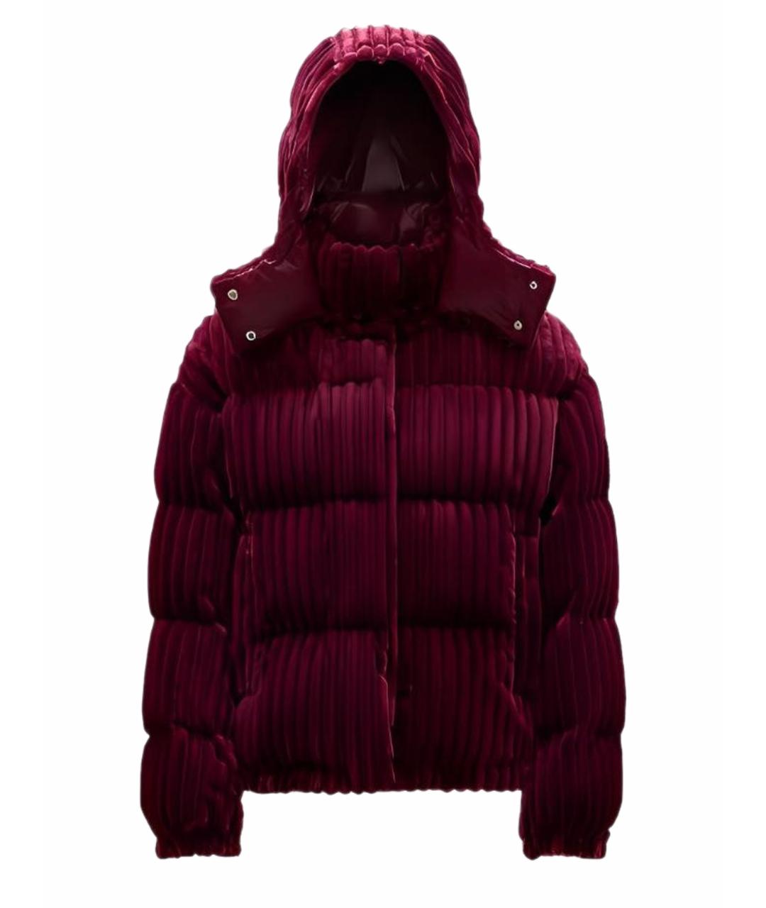 MONCLER Бордовый пуховик, фото 1
