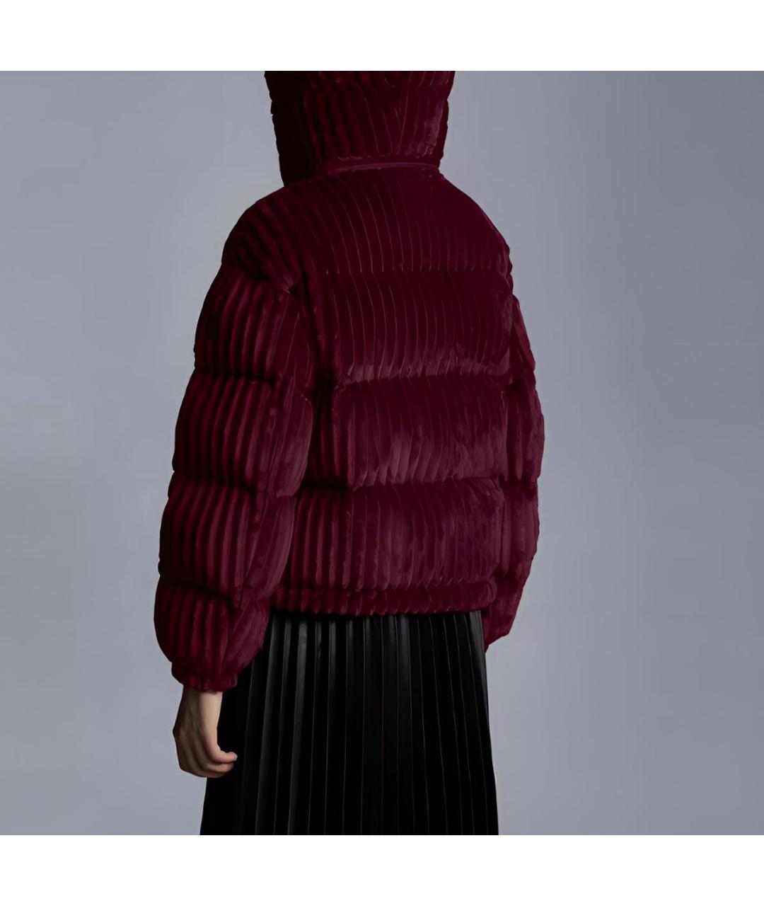 MONCLER Бордовый пуховик, фото 5