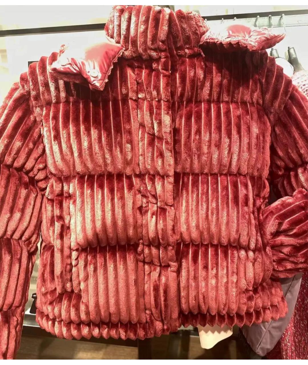 MONCLER Бордовый пуховик, фото 7