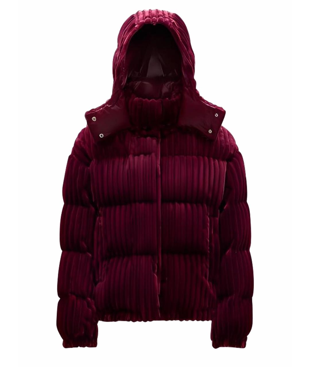 MONCLER Бордовый пуховик, фото 9