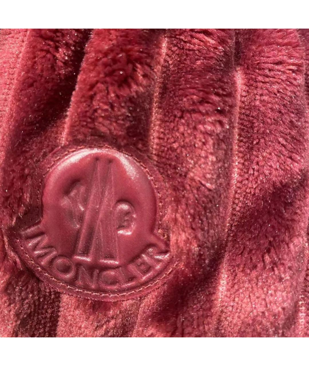 MONCLER Бордовый пуховик, фото 6