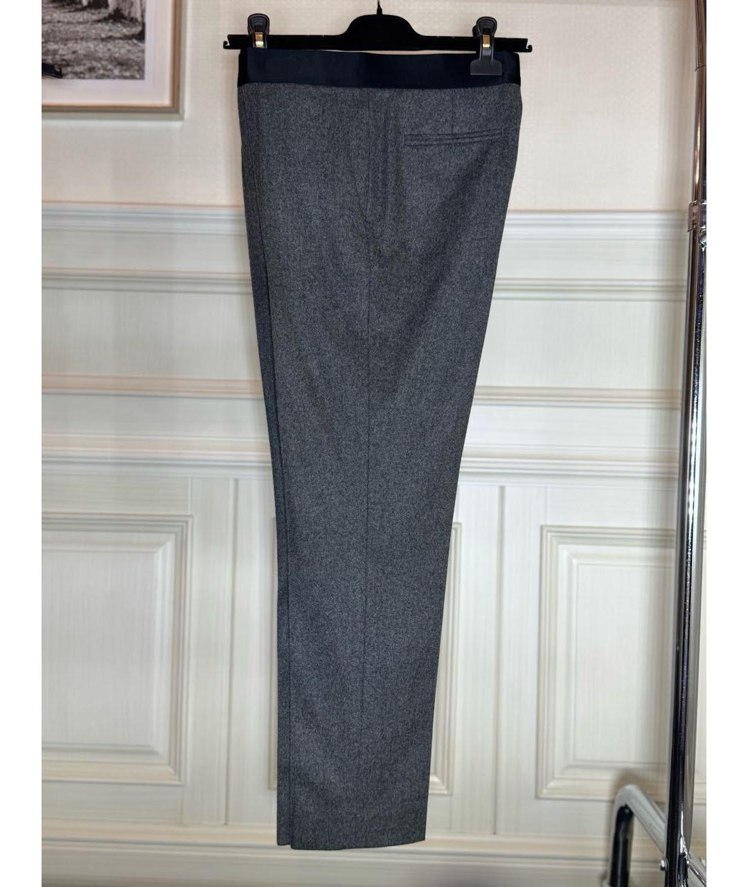 CELINE Серые шерстяные брюки узкие, фото 6