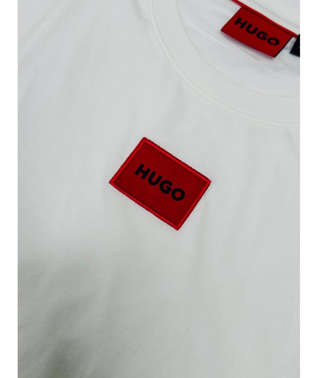 HUGO BOSS Белая хлопковая футболка, фото 5