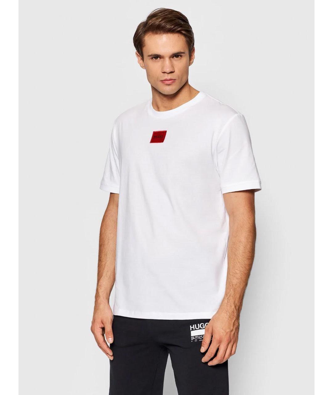 HUGO BOSS Белая хлопковая футболка, фото 2