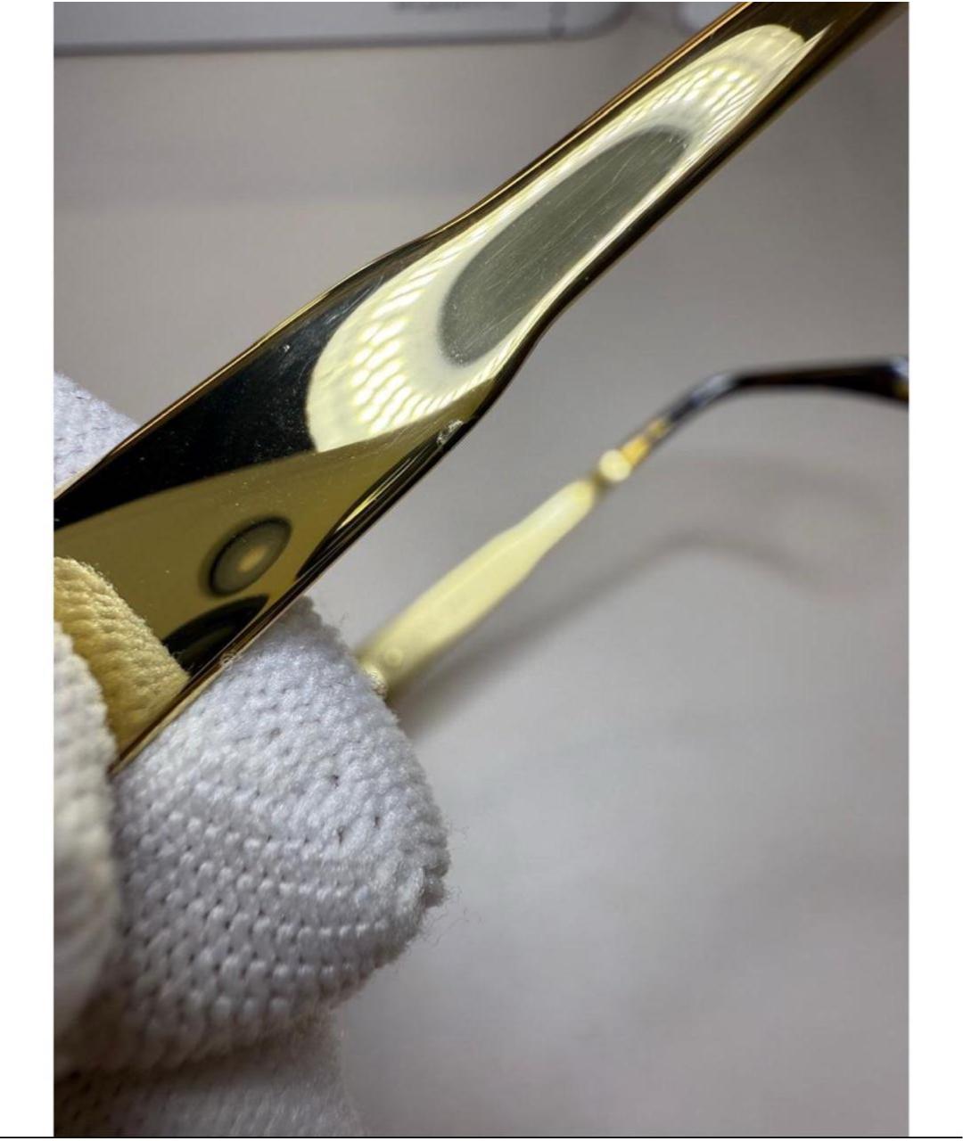 CELINE Золотые металлические солнцезащитные очки, фото 8