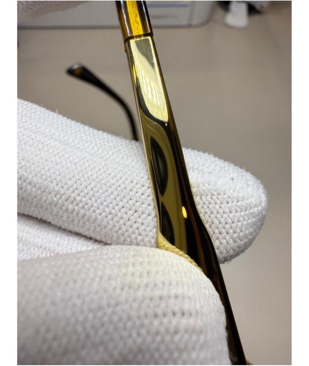 CELINE Золотые металлические солнцезащитные очки, фото 7