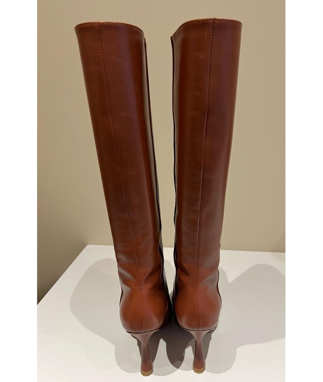 STUART WEITZMAN Коричневые кожаные сапоги, фото 5