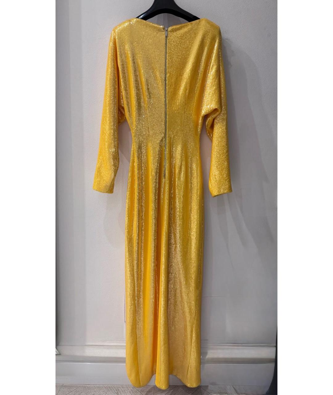 KALMANOVICH Желтое шелковое вечернее платье, фото 6