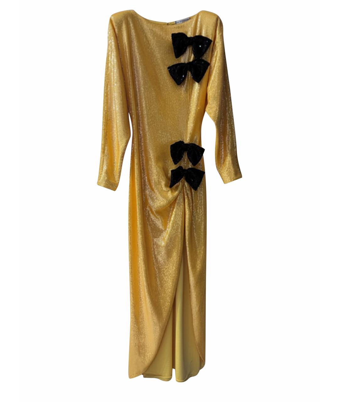 KALMANOVICH Желтое шелковое вечернее платье, фото 1