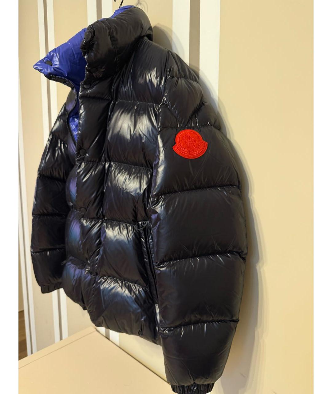 MONCLER Черный полиамидовый пуховик, фото 4