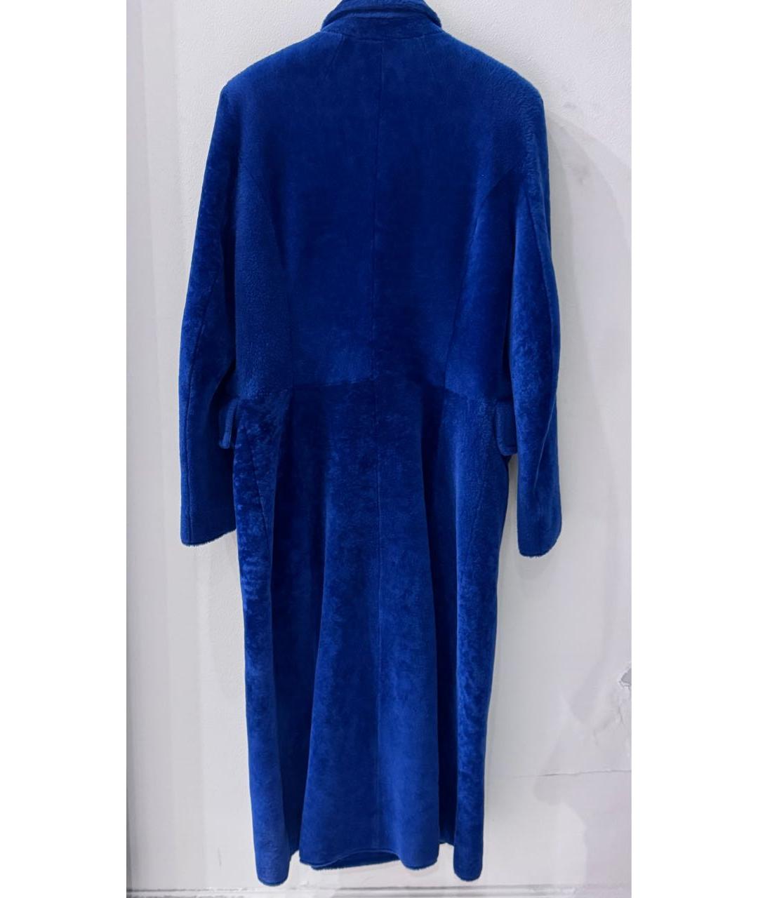 BALENCIAGA Темно-синяя меховая дубленка, фото 8