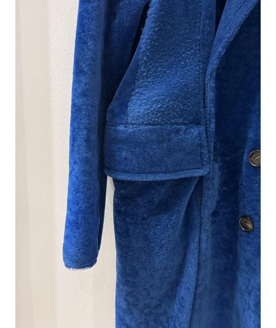 BALENCIAGA Темно-синяя меховая дубленка, фото 3