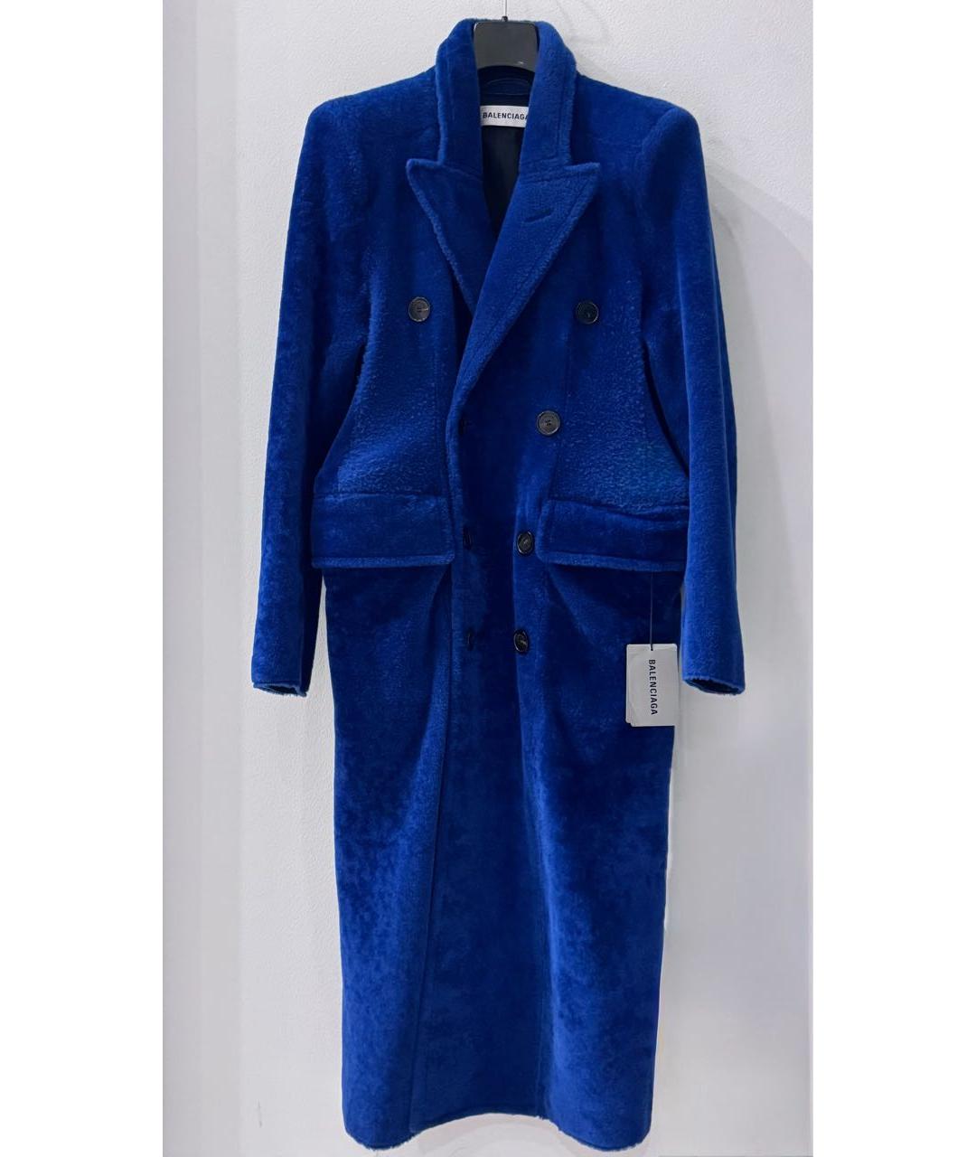 BALENCIAGA Темно-синяя меховая дубленка, фото 9