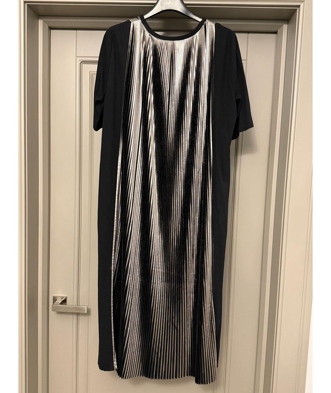 JIL SANDER Черное полиэстеровое вечернее платье, фото 2