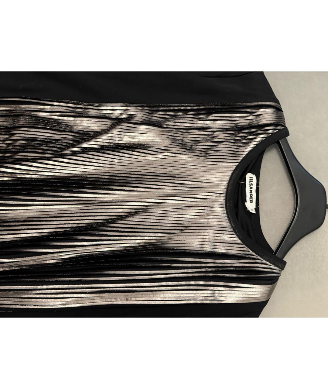 JIL SANDER Черное полиэстеровое вечернее платье, фото 3