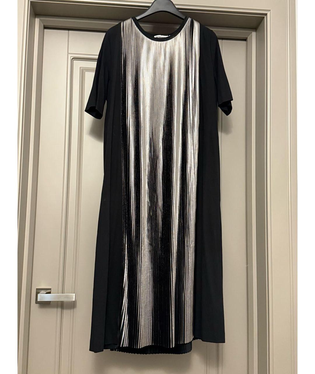 JIL SANDER Черное полиэстеровое вечернее платье, фото 5