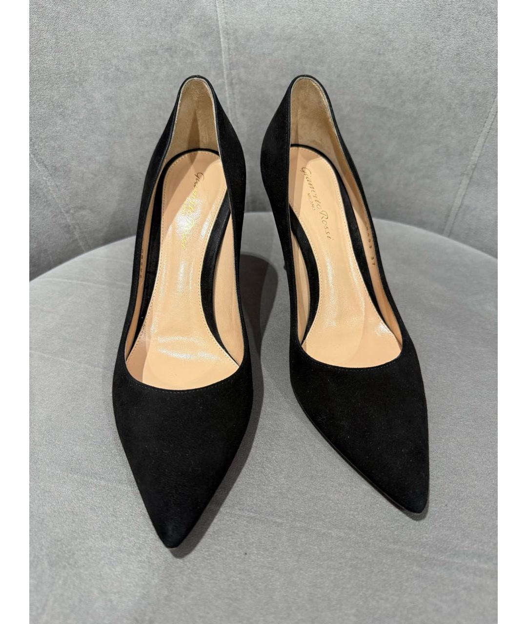 GIANVITO ROSSI Черные замшевые туфли, фото 2