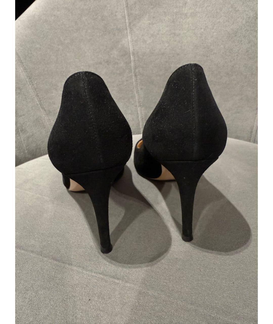 GIANVITO ROSSI Черные замшевые туфли, фото 4