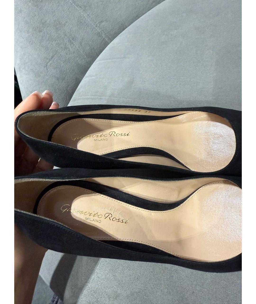 GIANVITO ROSSI Черные замшевые туфли, фото 6