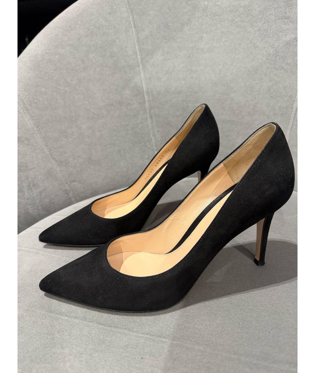 GIANVITO ROSSI Черные замшевые туфли, фото 3