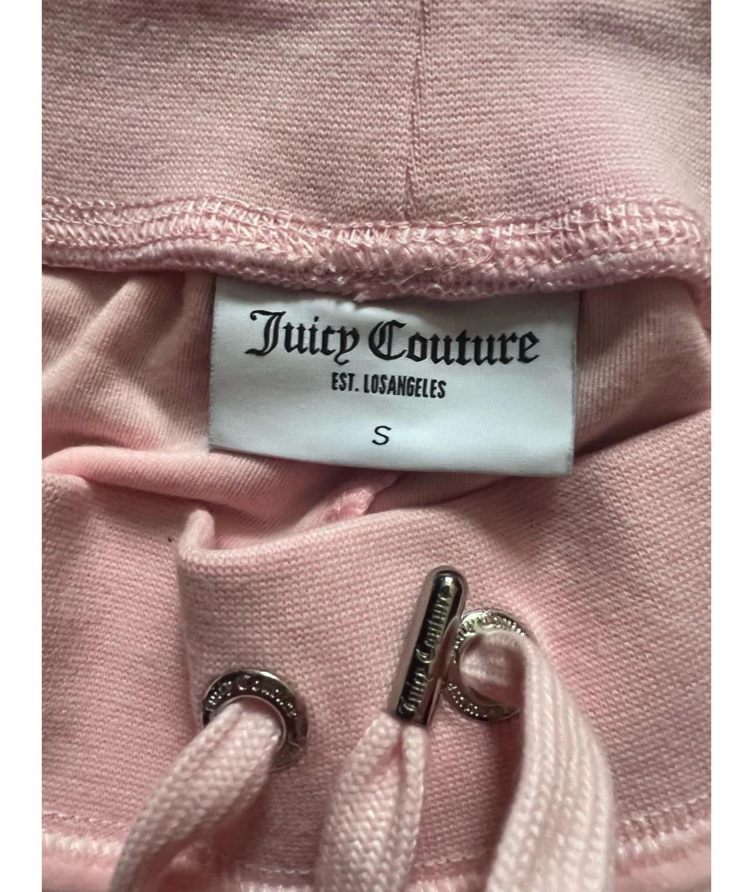 JUICY COUTURE Розовый велюровый костюм с брюками, фото 7