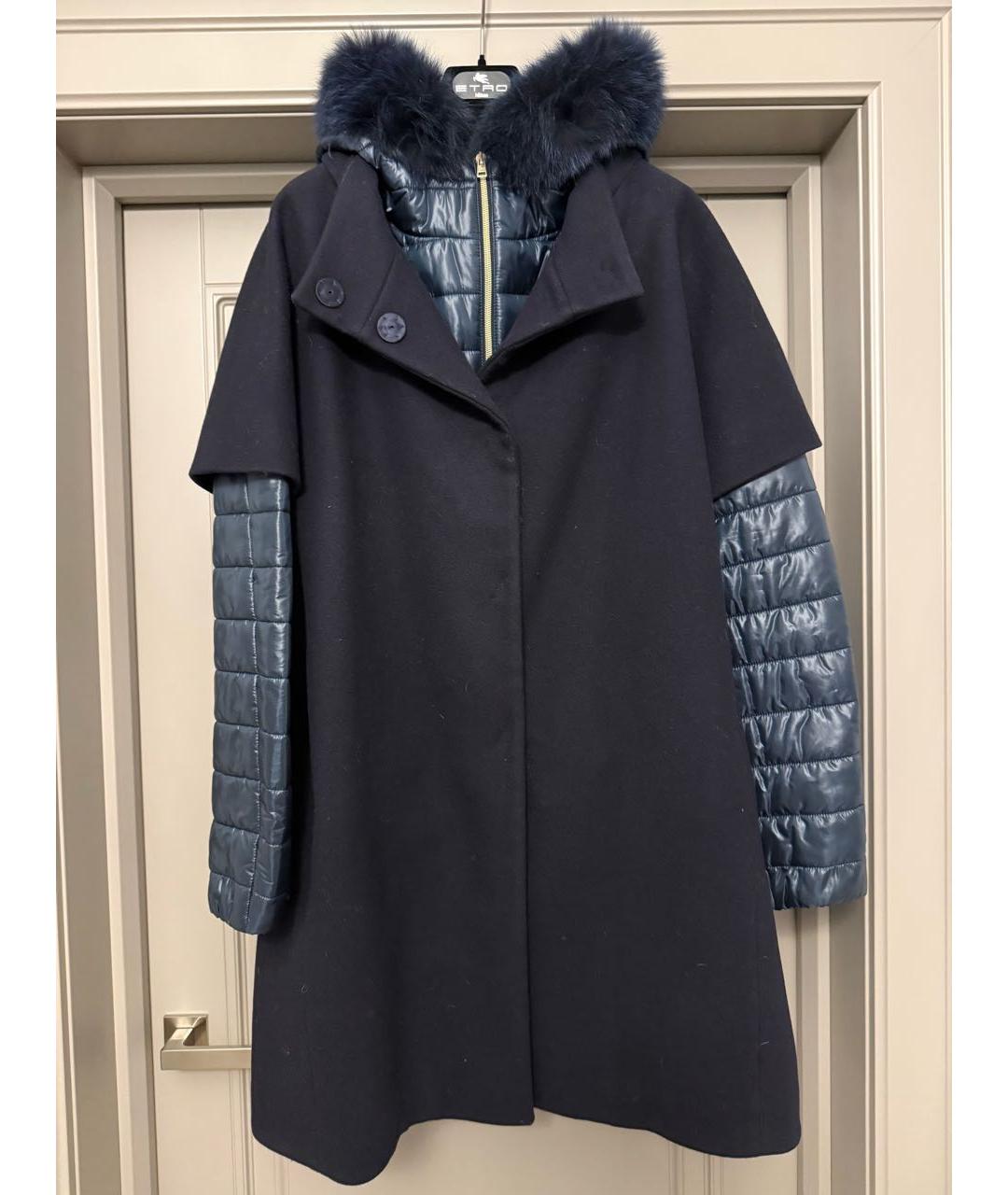 HERNO Синяя шерстяная парка, фото 5