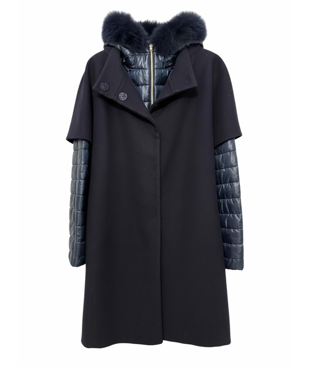 HERNO Синяя шерстяная парка, фото 1