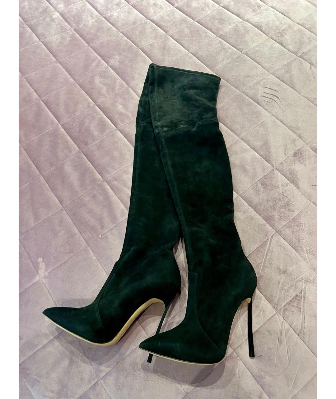 CASADEI Черные замшевые ботфорты, фото 5