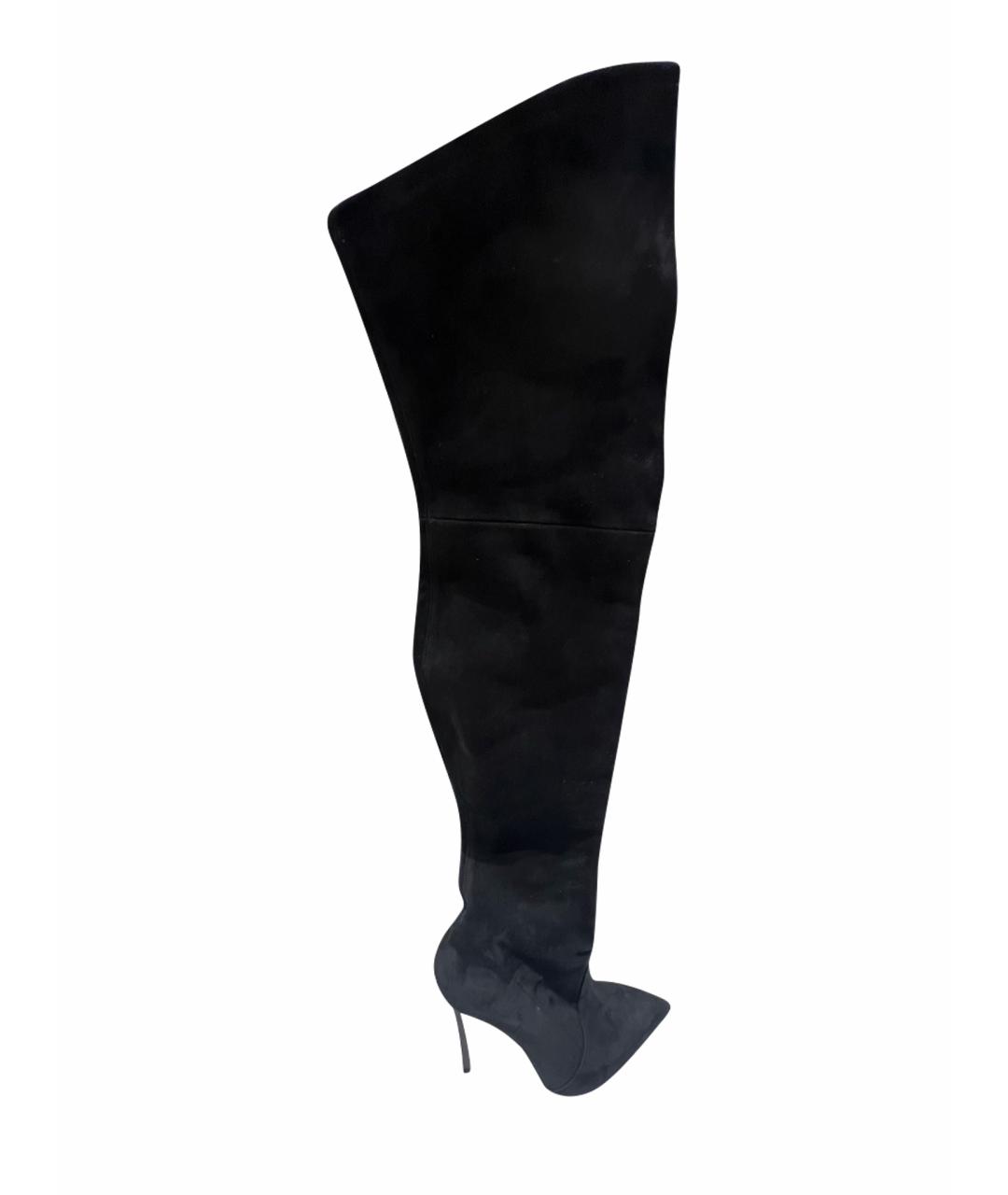 CASADEI Черные замшевые ботфорты, фото 1