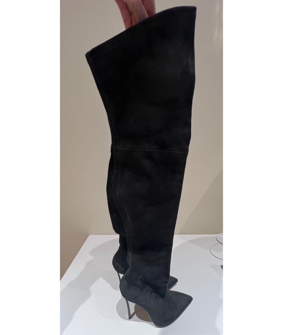 CASADEI Черные замшевые ботфорты, фото 8