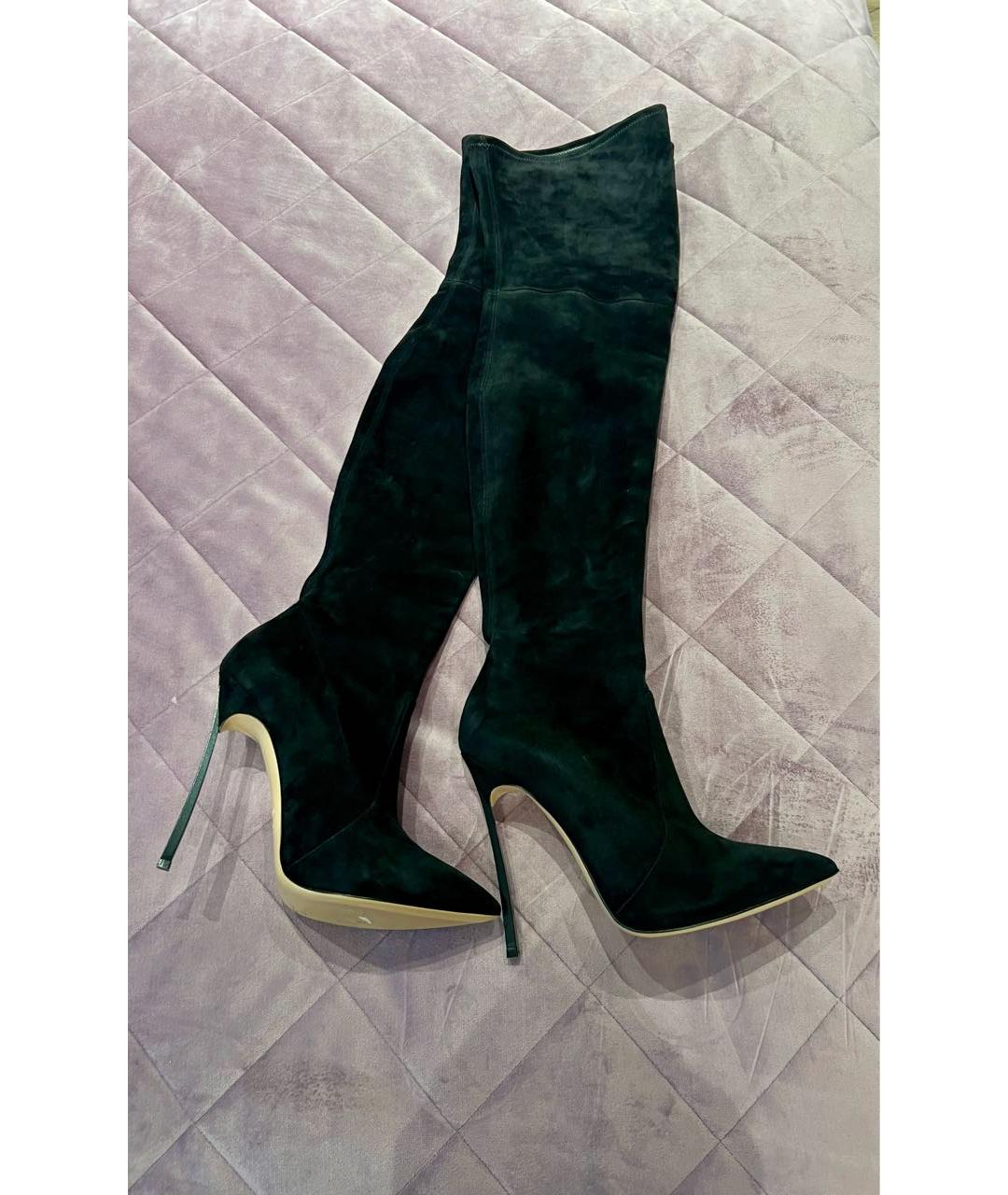 CASADEI Черные замшевые ботфорты, фото 6