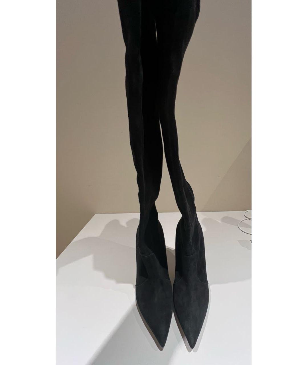 CASADEI Черные замшевые ботфорты, фото 2