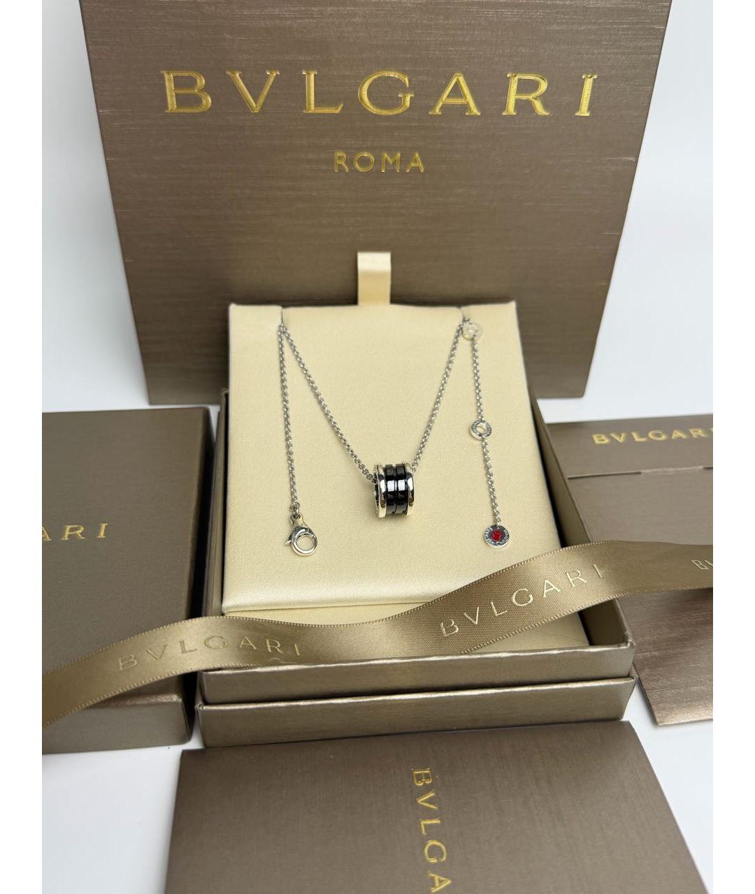 BVLGARI Черное серебряное колье, фото 3