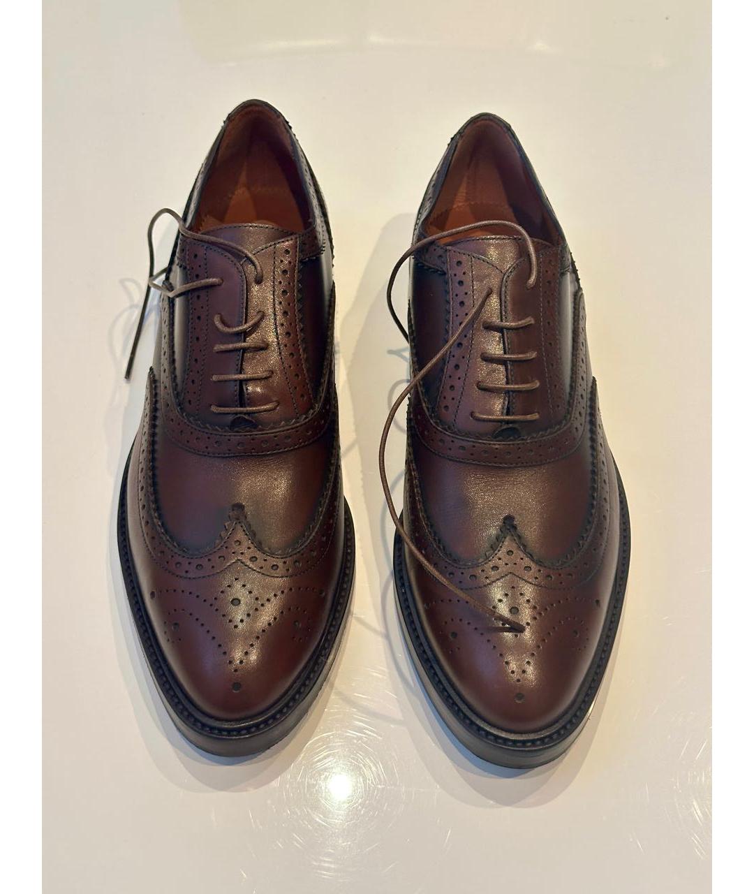 BURBERRY Коричневые кожаные брогги и оксфорды, фото 2