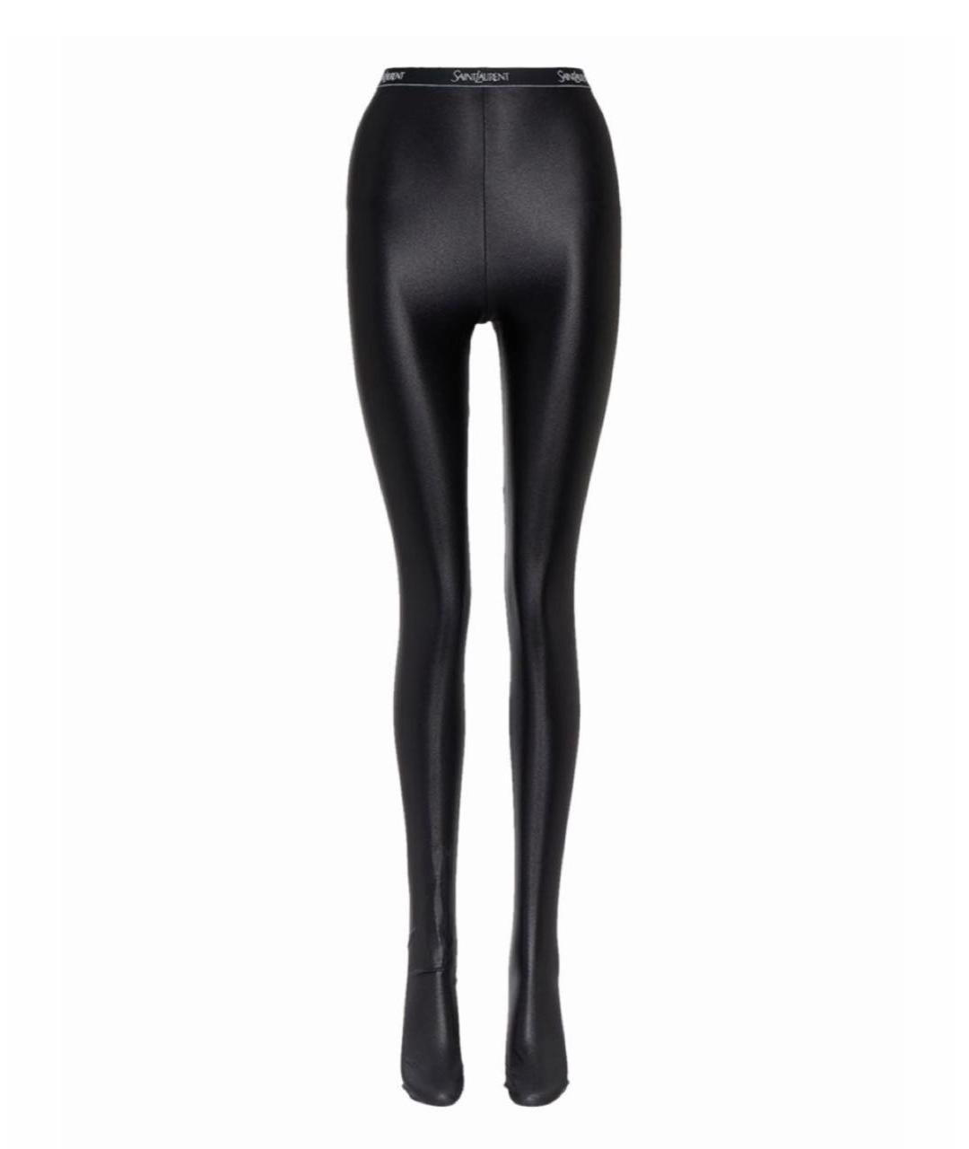 SAINT LAURENT Черные леггинсы и велосипедки, фото 8