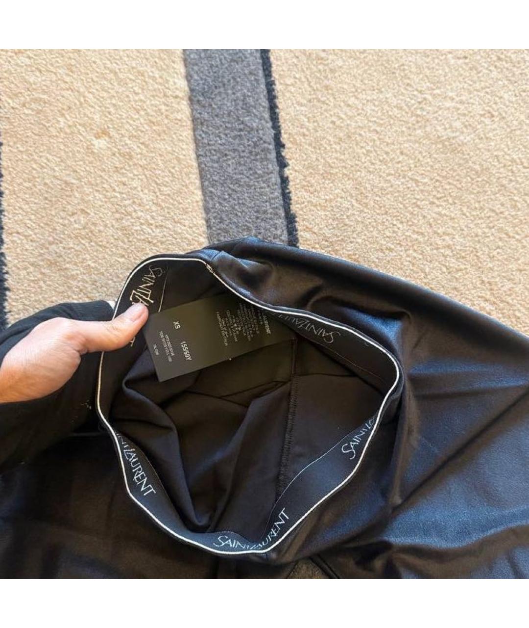 SAINT LAURENT Черные леггинсы и велосипедки, фото 3