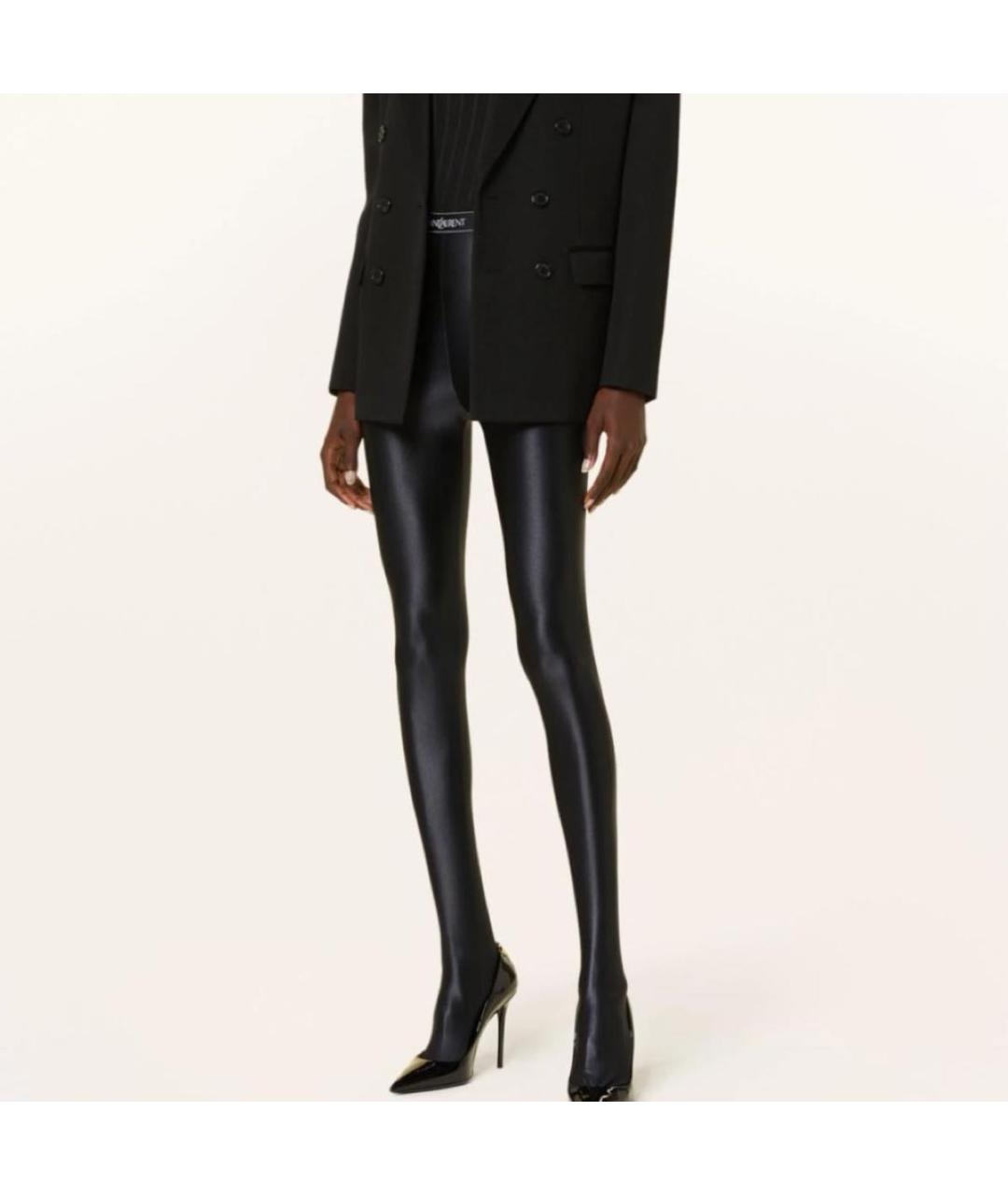 SAINT LAURENT Черные леггинсы и велосипедки, фото 7