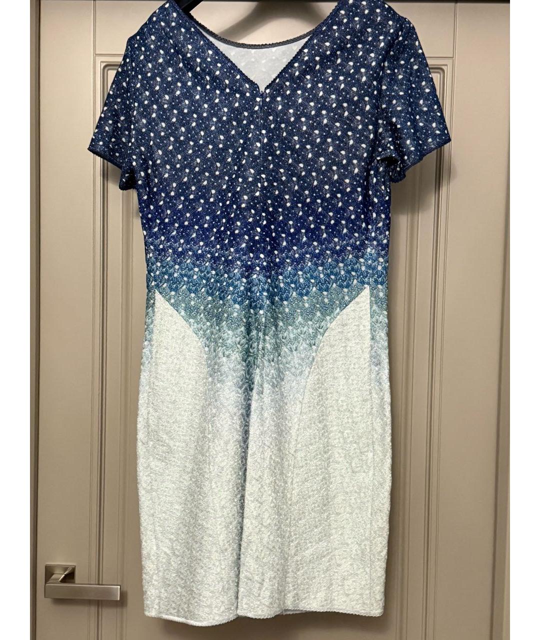 MISSONI Синее полиэстеровое платье, фото 2