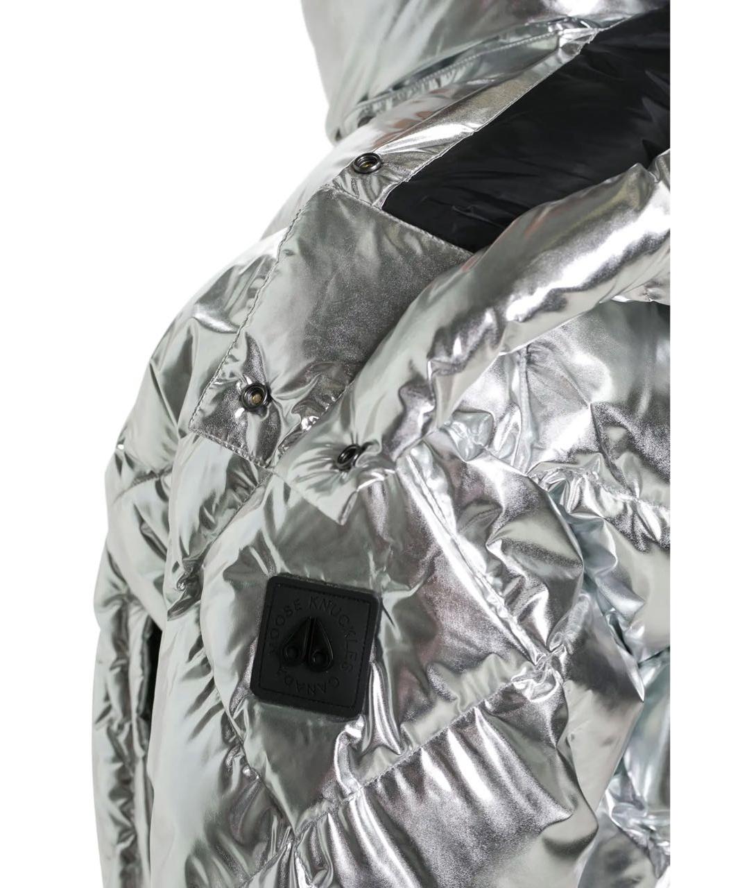 MOOSE KNUCKLES Серебрянный полиэстеровый пуховик, фото 6